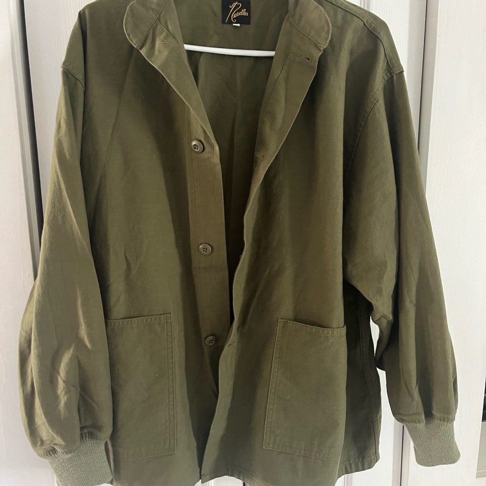 Needles Nepenthes Japan olive green oversized small jacket exc cond